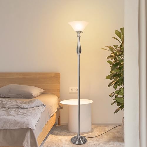 Torchiere Floor Lamps for Living Room Bedroom (Brushed Nickel - 72 inch)