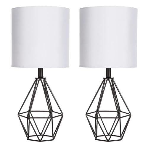 Small Table Lamp Set of 2 Black (Black 2 pack)