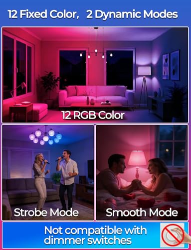 Color Changing LED Light Bulb (8 Count (Pack of 1))