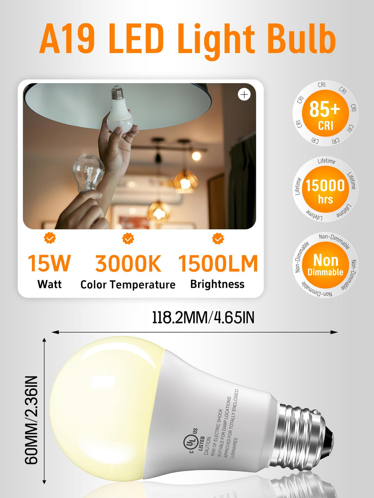 12 Pack LED Light Bulbs 100 Watt Equivalent (3000k Soft White / 12 Pack)