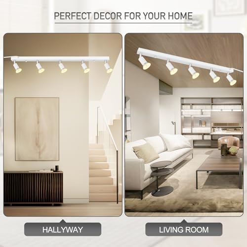 Plug in Track Lighting (White / 29" 5-Light Plug in Track Lighting)
