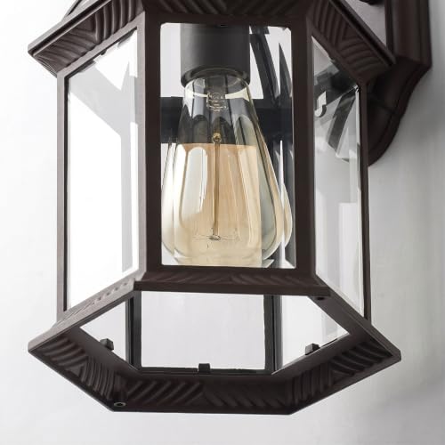 15.5" Outdoor Porch Sconce Lights (Oil-Rubbed Bronze / 15.5-inch)
