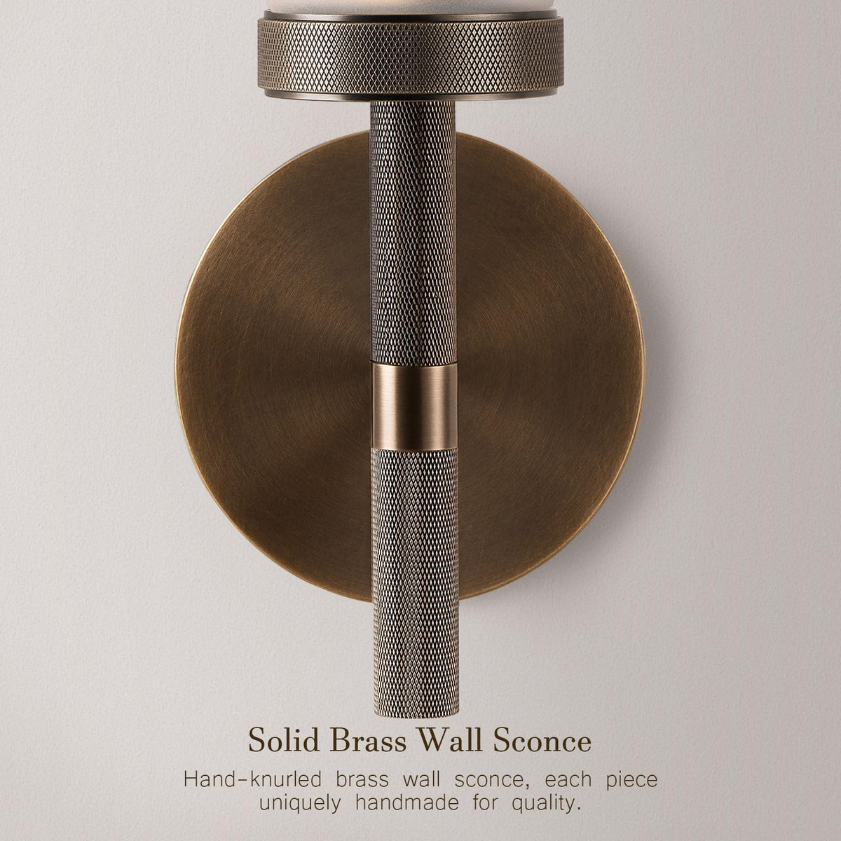 20" Knurled Aged Brass Bathroom Wall Sconces (20-In-Aged Brass-2Pc)