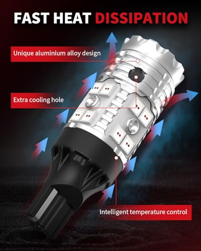 921 LED Bulb Red Third Brake Light Fit for 2019 (Red / 921/912/T15)