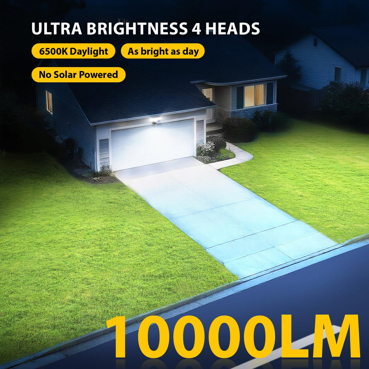 90W Motion Sensor Outdoor Lights (Brown)