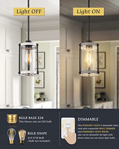 Pendant Lights Kitchen Island (Oak White - Wood Grain / 1-Light Pendant, 1 Pack)