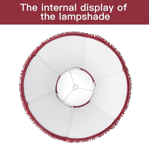 Red Silk Bell Lamp Shades (Burgundy / 2 Pack)