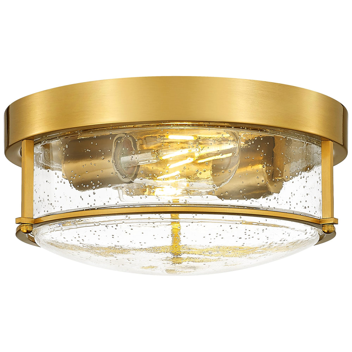 Brushed Gold Flush Mount Ceiling Light (Gold)