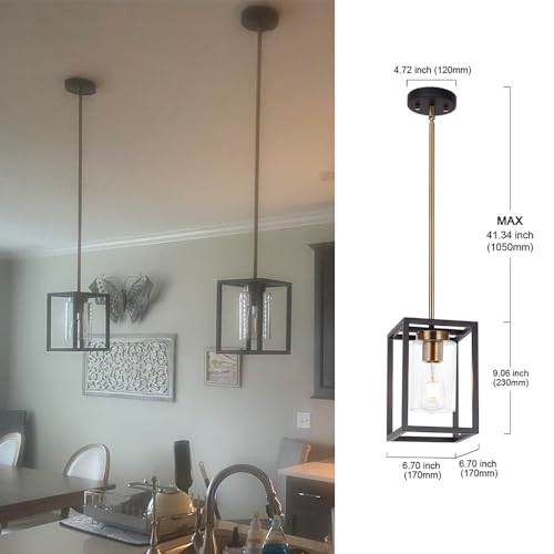 1 Light Mini Lantern Pendant Light (Brushed Brass / 1 Light)
