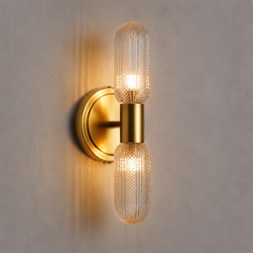 Brushed Brass Wall Sconces (Gold / 1 Pack)