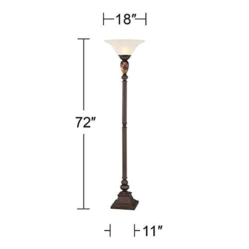 Kathy Ireland Mulholland 72" Tall Torchiere Floor Lamp Living Room