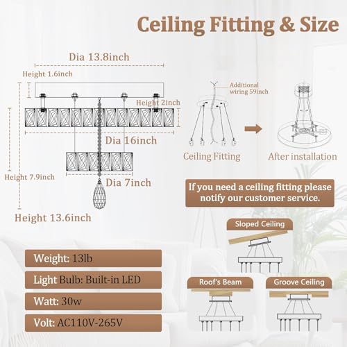 Dia 16inch Modern Gold Crystal Chandeliers Crystal Ring Chandelier for Hallway Bedroom Living Room Dining Room Dimmable LED Crystal Ceiling Light (Gold / W:16inches)
