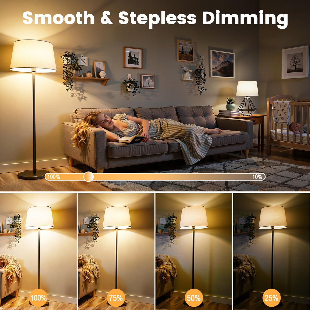 A19 LED Light Bulbs Dimmable (2700k Warm White)
