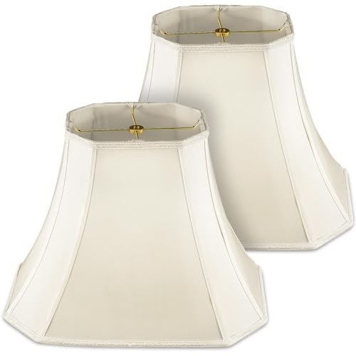 Set of 2 Bell Lamp Shade 5" x 6.5" Top 8" x 12" Bottom 10" High (5" x 6.5" Top 8" x 12" Bottom 10" High / White)