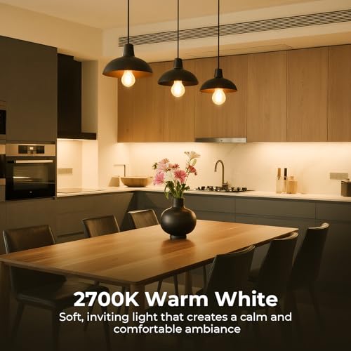 A19 E26 LED Light Bulbs 60 Watt Equivalent (12 Pack / 2700k Warm White)