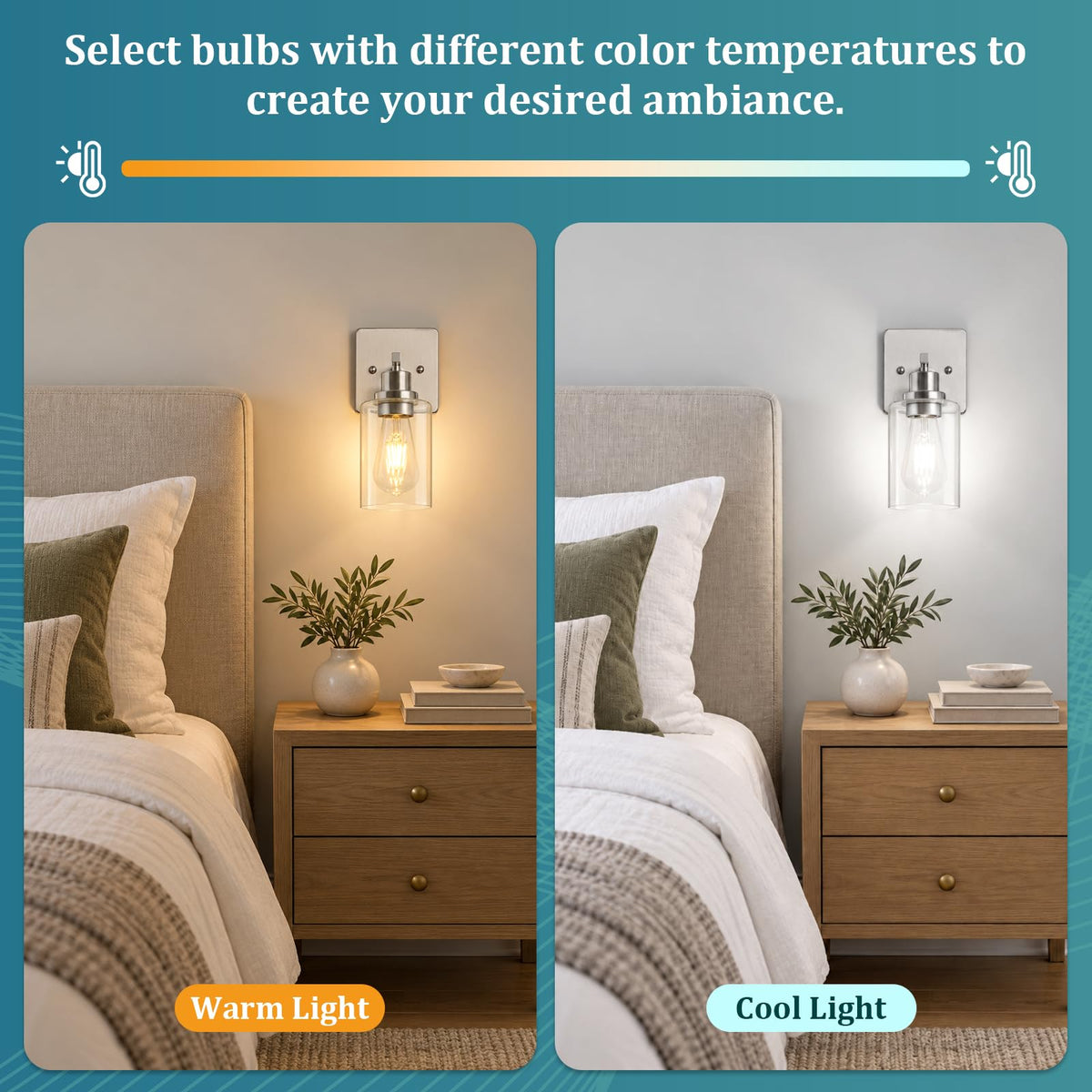 Wall Sconces Set of Two (Brushed Nickel 2ps / 1 Light)