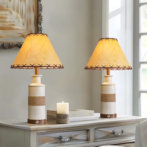 Set of 2 Parchment Lampshade (6"x 16"x 10")