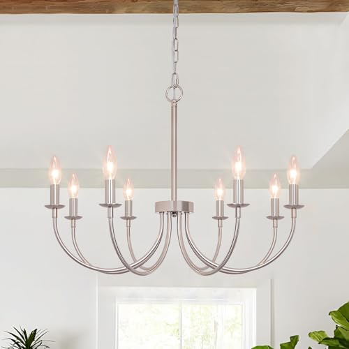 8 Light Brushed Nickel Chandelier (Brushed Nickel / 8 Light)
