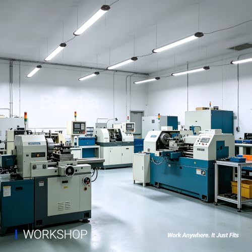 BS84 LED Shop Lights 4FT for Workshop (6500K / Black-84W-1 Pack)
