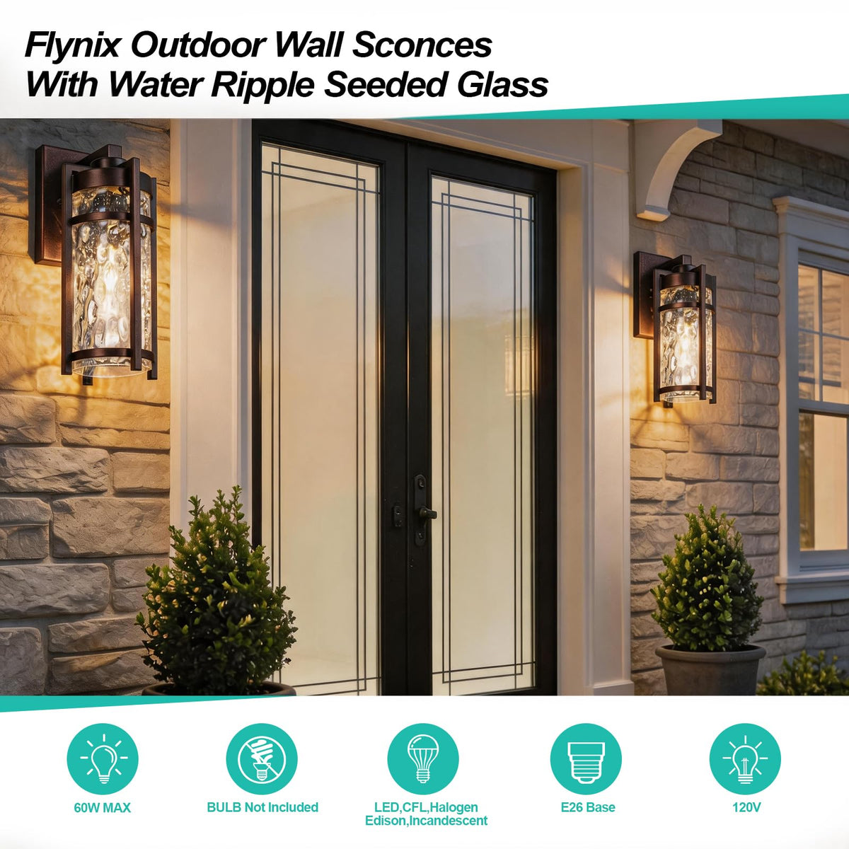 Outdoor Wall Light Fixtures (Oil-Rubbed Bronze)