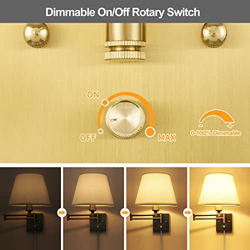 Wall Sconce Plug in (Gold / Medium)