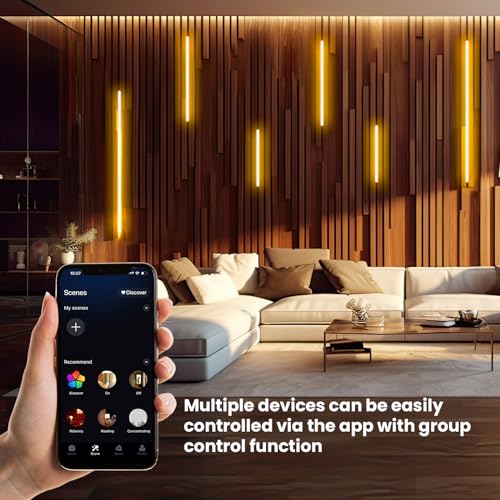 Black Neon LED Recessed Lighting for Acoustic Panels (2*44+2*28+2*20 in)
