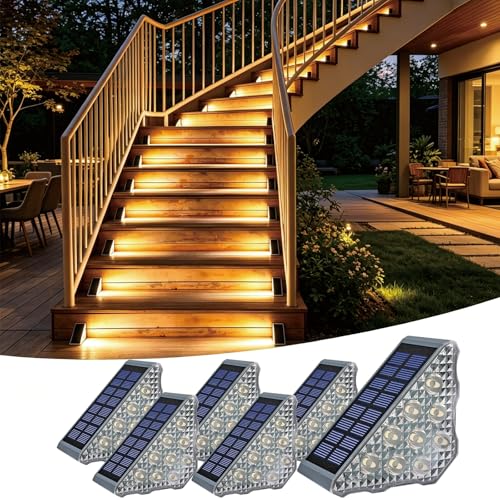 Solar Stair Lights 6 Pack (Warm White / 6Pack)