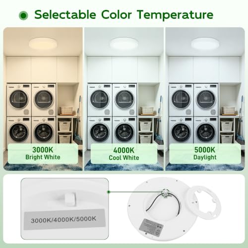7 Inch Selectable CCT LED Round Flat Panel Light (White / 7 inch)