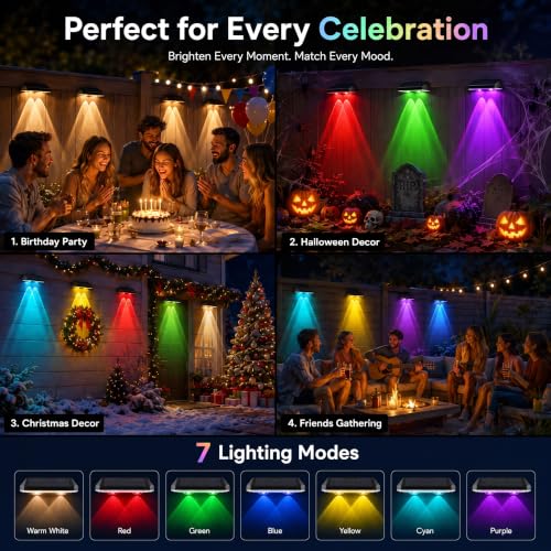 Solar Fence Lights Outdoor