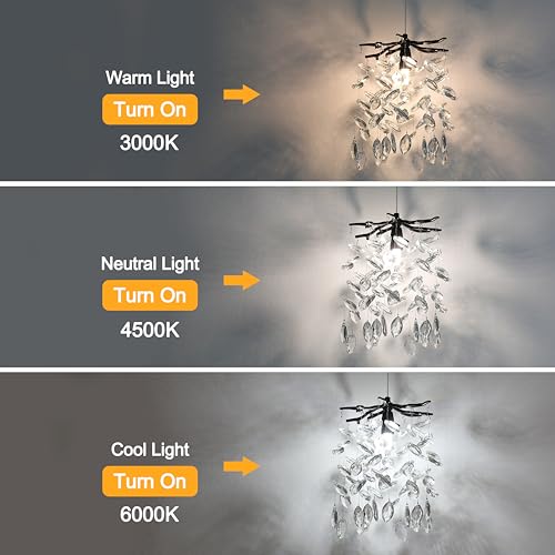 Modern K9 Crystal Tree Branches Chandelier (Black / Round 8.5")
