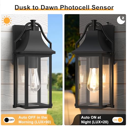 Lrge Size Dusk to Dawn Outdoor Wall Light