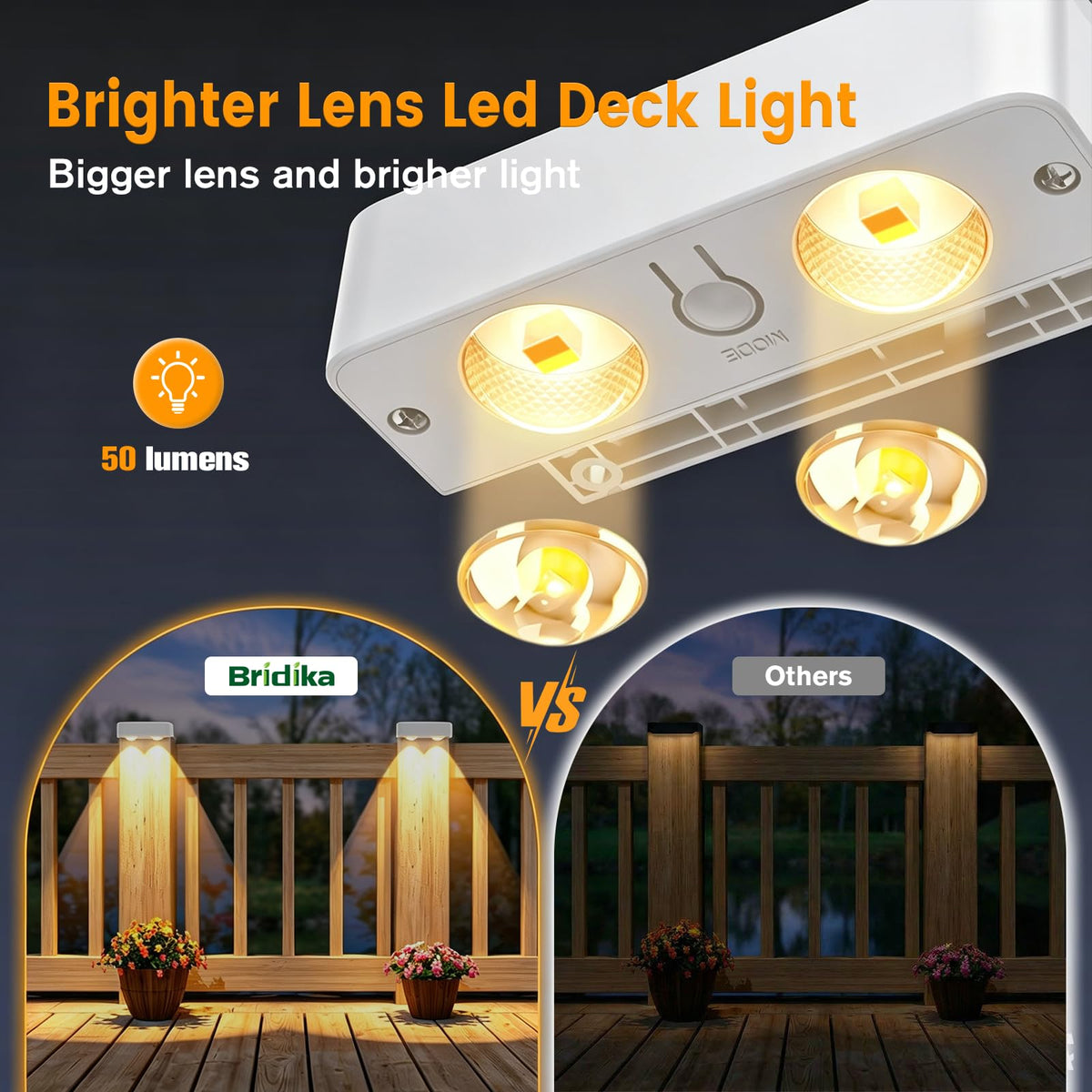 Solar Deck Lights Outdoor 16 Pack (White / 16 Pack)