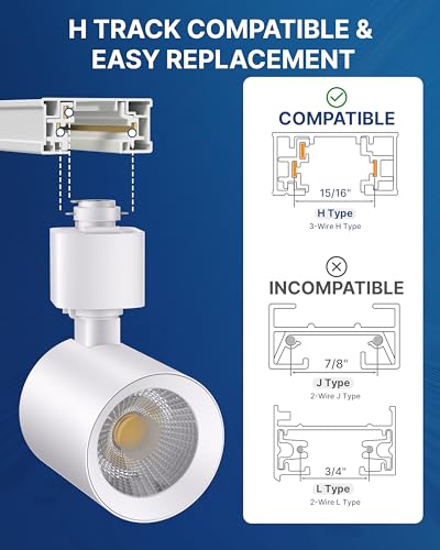 LED H Track Lighting Heads (White)