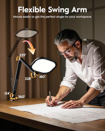 Desk Lamp for Home Office with Clamp