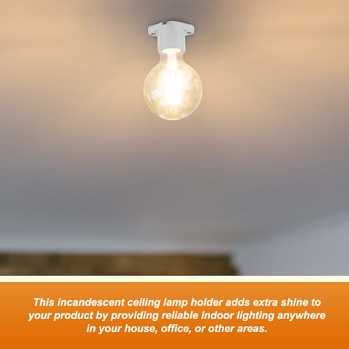 6 Pcs E26 Light Socket Porcelain Keyless Lamp Holder