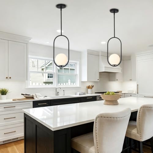 Black Pendant Lights Kitchen Island (Black+E26)