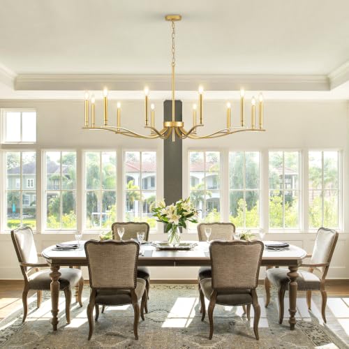 Chandelier Modern Dining Room Light Fixture Candle Chandelier Over Table Metal Chandeliers Lighting for Living Room Entry Master Bedroom Bathtub Kitchen