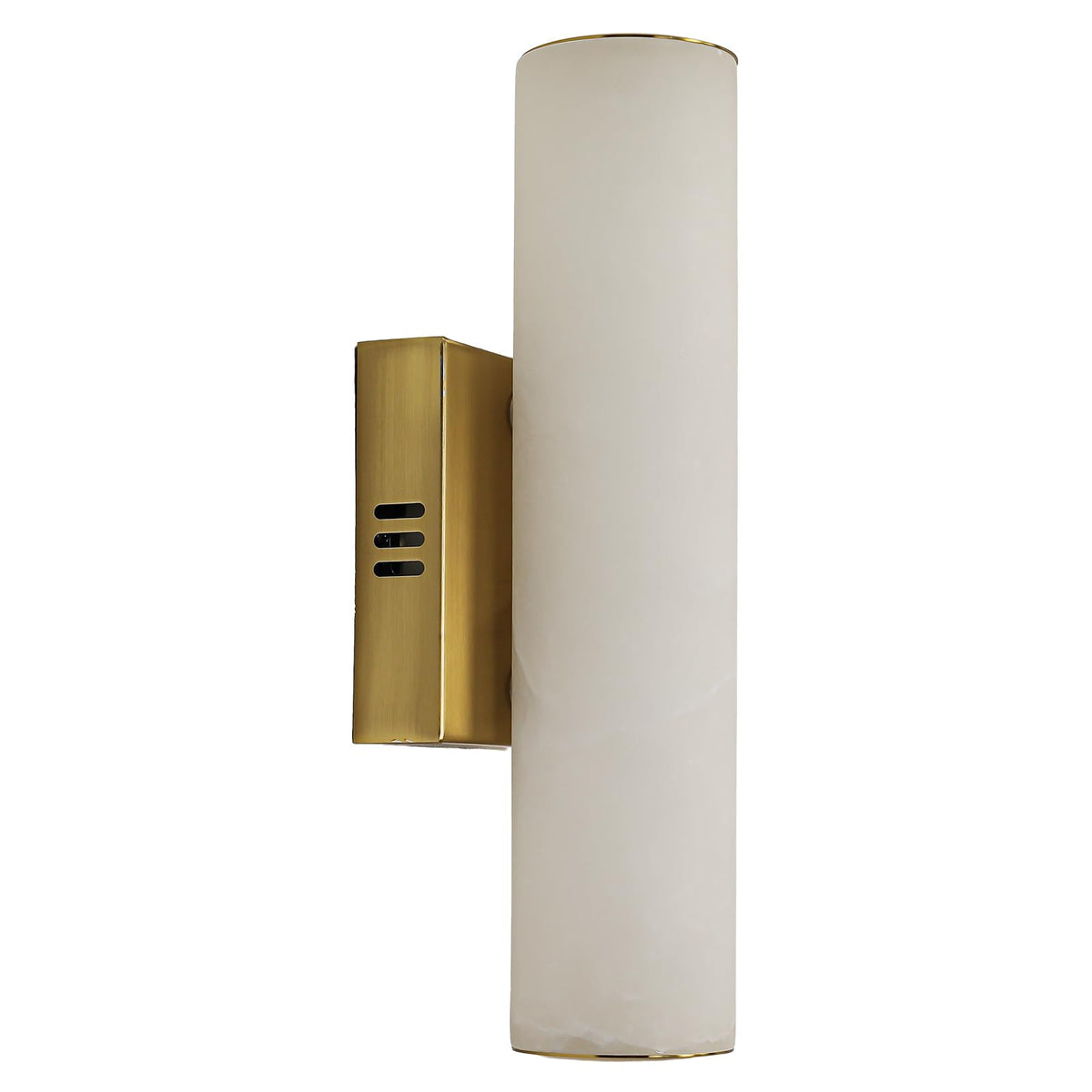 14.2in Alabaster Wall Sconces (Gold-14.2in-1 Pack)