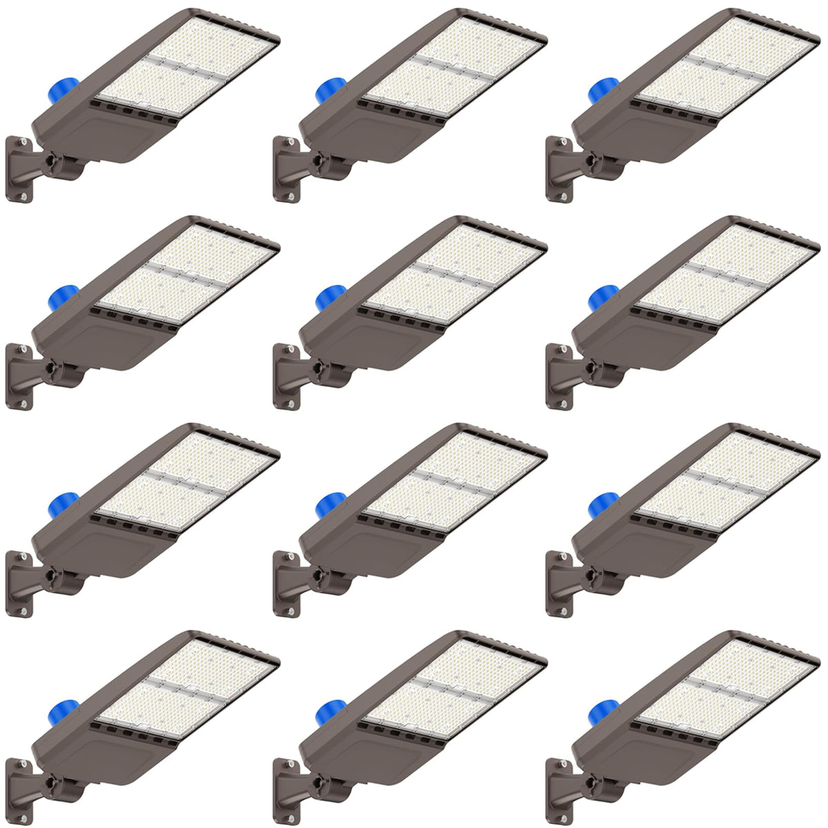 400W LED Parking Lot Lights Adjustable Arm Mount with Photocell 120 (400-B-12PACK)