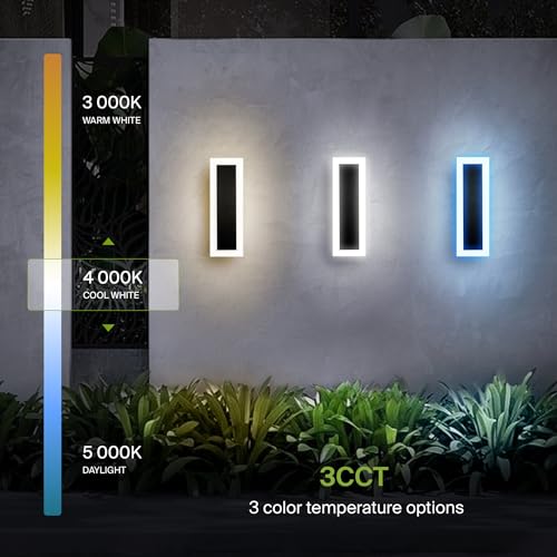 18" LED Linear Wall Sconce 2 Pack (Black)