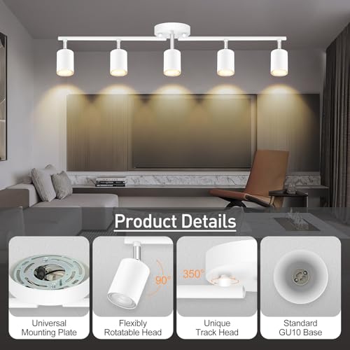 Track Lighting (White / 30" 5 Light Track Light)