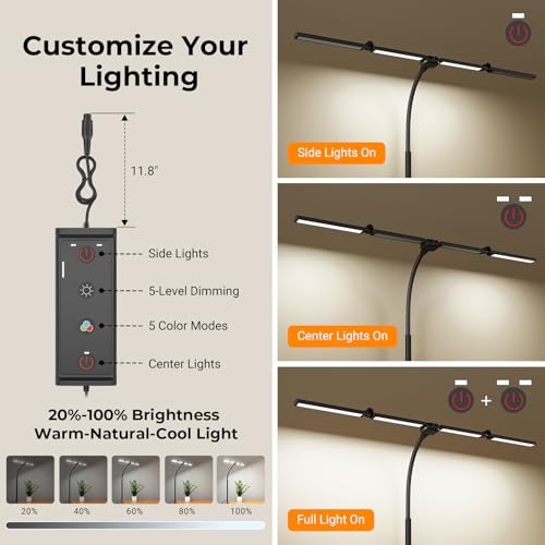LED Desk Lamps for Home Office (Black)