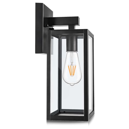 Outdoor Wall Light Fixture (Black / Large)