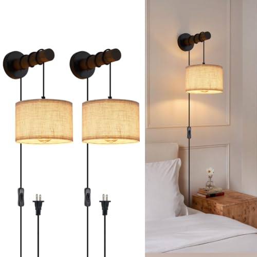 Rechargeable Battery Operated Wall Sconces Set of 2