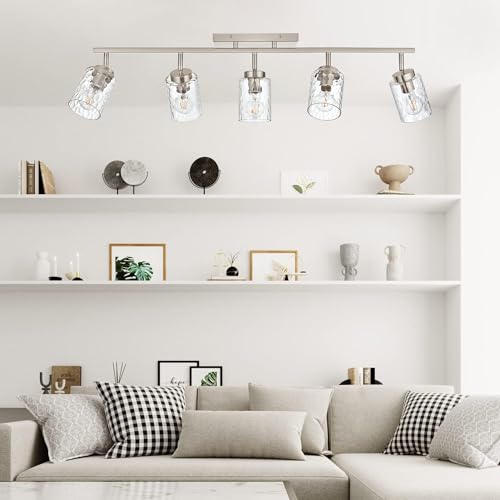 5 Light Industrial Bathroom Vanity Lights (Brushed Nickel / 5 Lights)