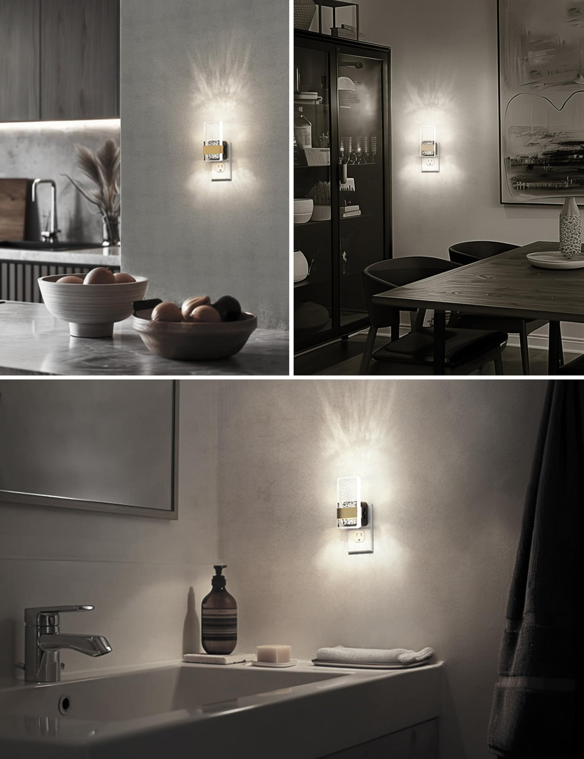 Night Light Night Lights Plug Into Wall Decorative[2Pack] (Golden)