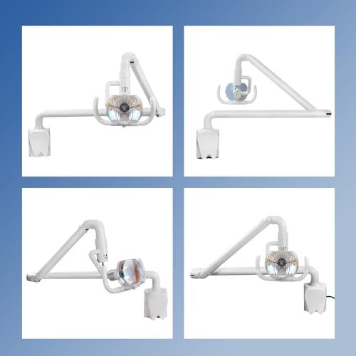 US 50W Wall Hanging Halogen Surgical Oral Lamp Shadowless Exam Lamp Cold Light with Arm for 22mm