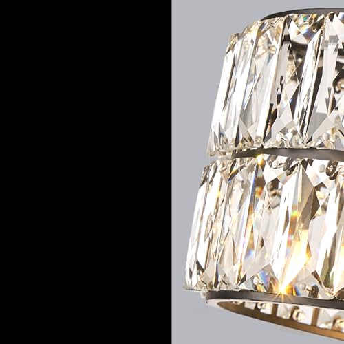 Crystal Chandelier Modern Semi Flush Pendant Ceiling Light