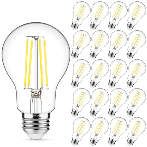 60W Equivalent E26 LED Filament Light Bulbs (Daylight White)