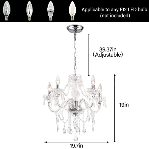 Acrylic Crystal Clear Chandelier 5 (Clear-5)